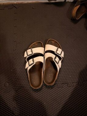 Birkenstock White Double-Buckle Sandals